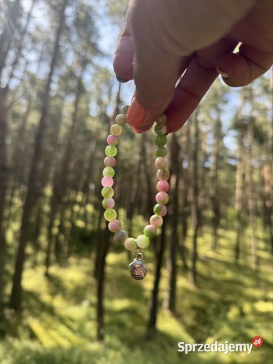 Bransoletka handmade Jadeit morska zieleń Poznań