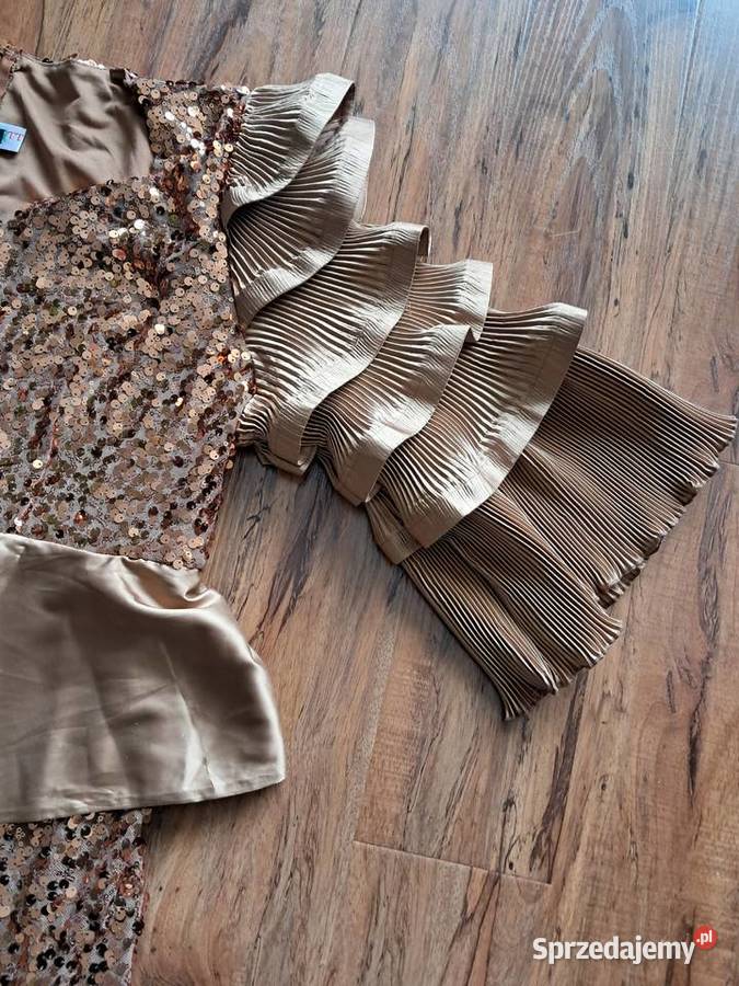 nowa długa sukienka w cekiny rozmiar XL brak