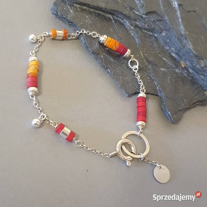 Kolorowa bransoletka ręcznie robiona z Izabelin C