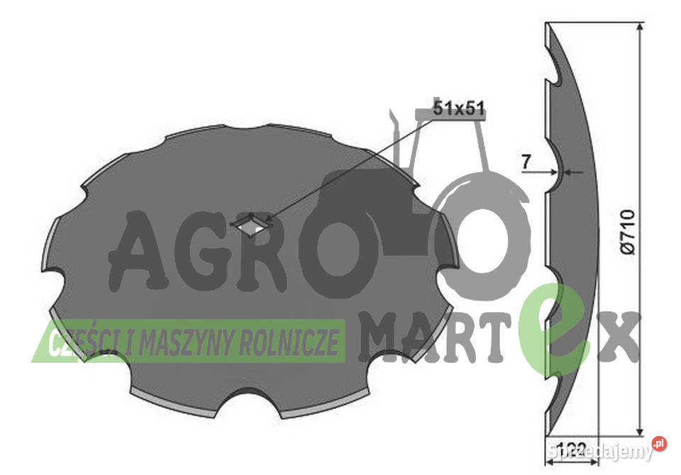 851003398 TALERZ KARBOWANY fi710x7 GREGOIRE Wichrów