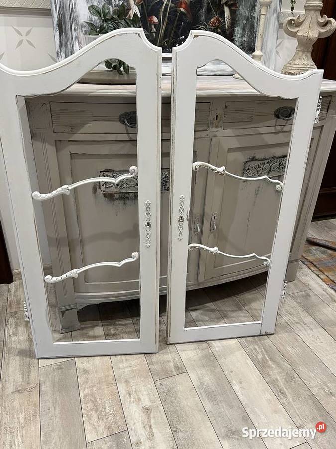 Dwa panele stare drzwiczki drewniane Żary