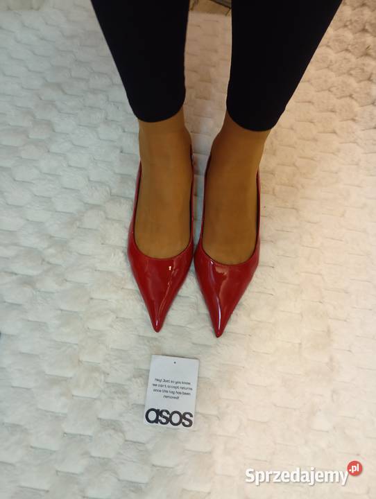 40 ASOS Design Czerwone czółenka z odkrytą piętą Kraków sprzedam
