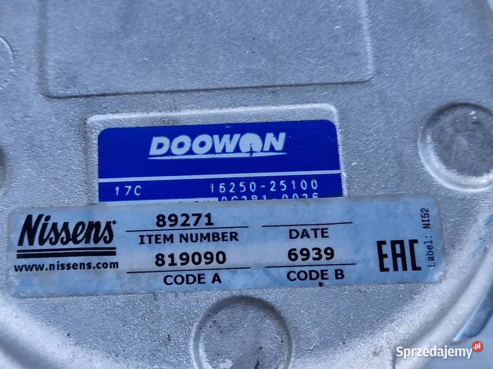 NISSENS Kompresor Klimatyzacji NIS 89271 KIA Częstochowa