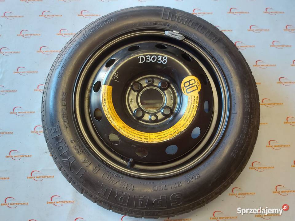 FIAT 500 PUNTO koło dojazdowe 1358014 80P 4x98