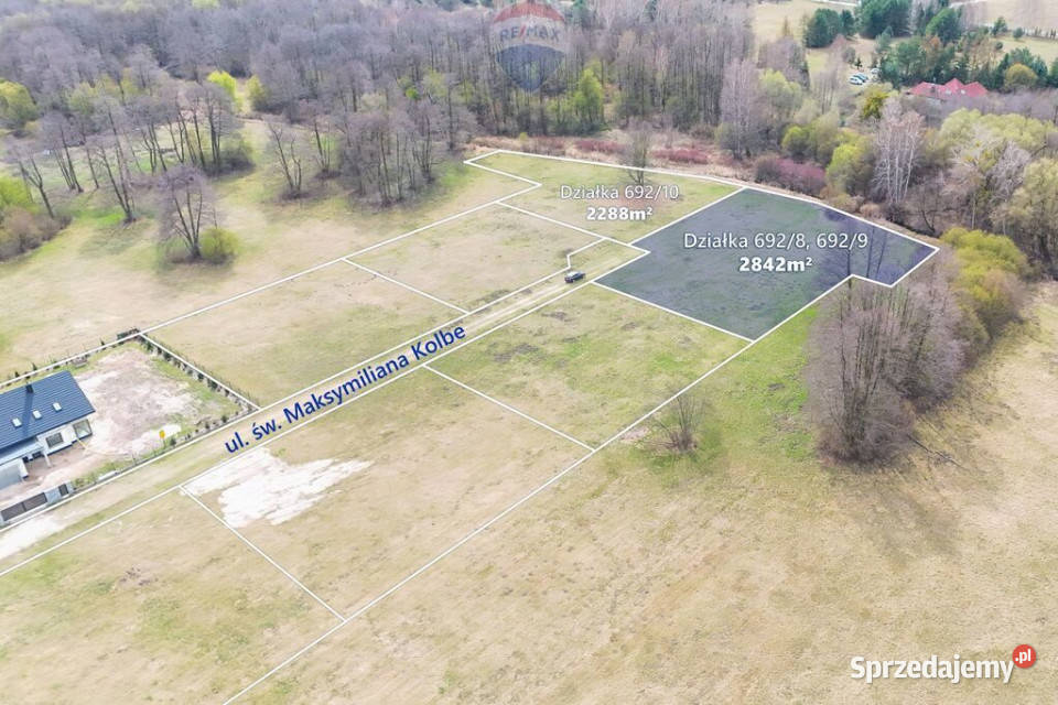 Działka rzeką pow 2842 m2 Budy Zosine WZ polna