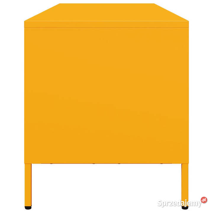 Szafka RTV żółta 135x39x435 stal walcowana na