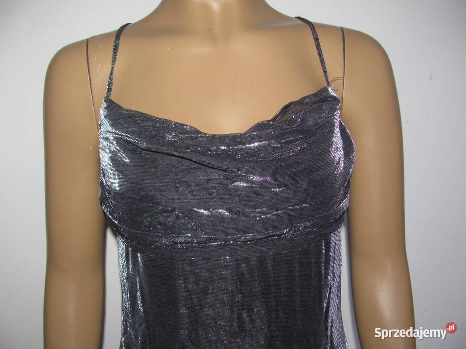 sukienka długa LIPSY CLOTHING r ML szary/srebrny Zamość