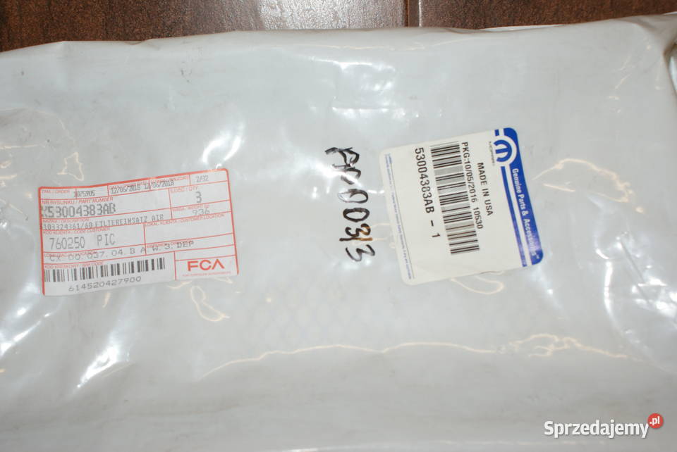 FILTR POWIETRZA 53004383 Cherokee Dakota Durango benzyna Białobrzegi