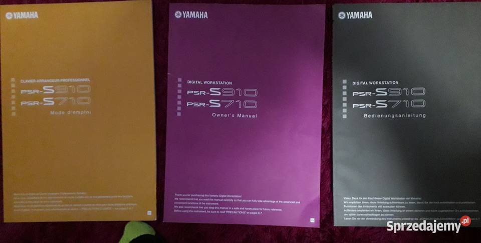 Yamaha PSR S910710 Instrukcja obsługi po angielsku niemiecku