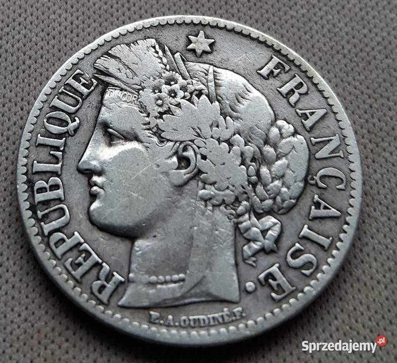FRANCJA 2 FRANKI1871 r APARYŻ SREBRO O835CERES Numizmatyka Legionowo