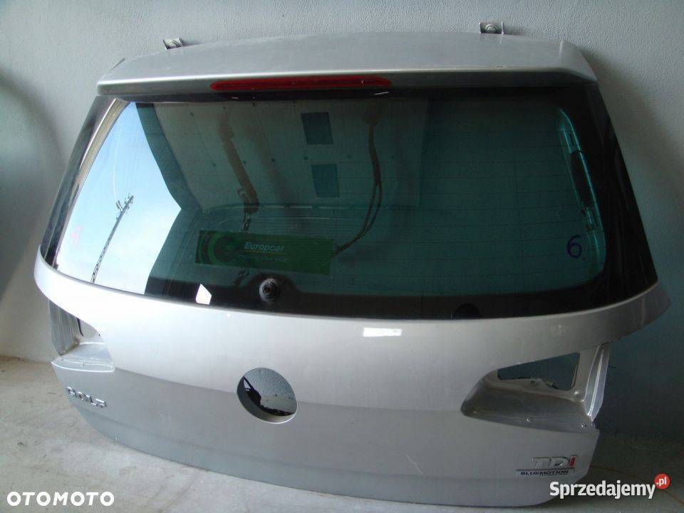 KLAPA BAGAŻNIKA VW GOLF VII 7 TDI SREBRNA 2013R osobowe Włoszczowa