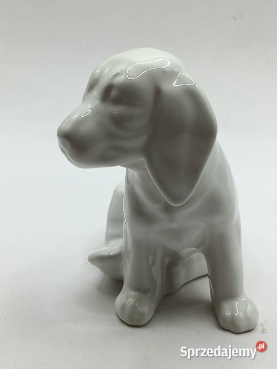 Figurka pies biała porcelana VINTAGE PEREIRAS Zamość
