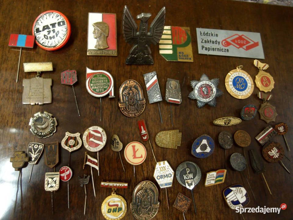 spinki przypinki odznaczenia i inne pamiątki z Łódź
