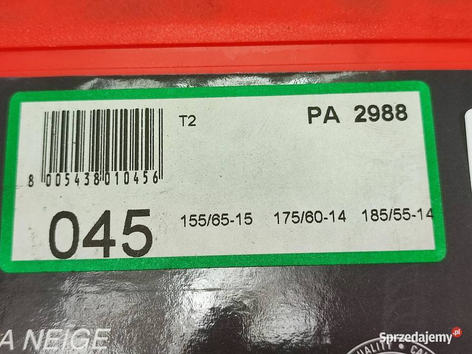 ŁAŃCUCHY ŚNIEGOWE 1 PARA CITROEN 10mm 14 15 Pozostałe