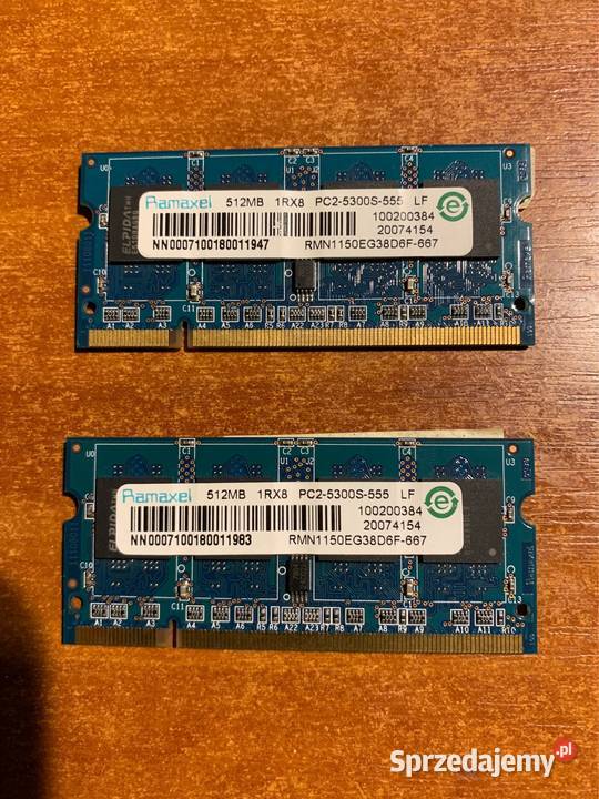 Pamięć Ram do laptopa 2X512 MB Ramaxel Zielona Góra