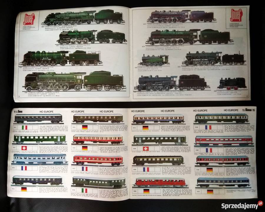 Katalog modeli kolejek Jouef i Lima