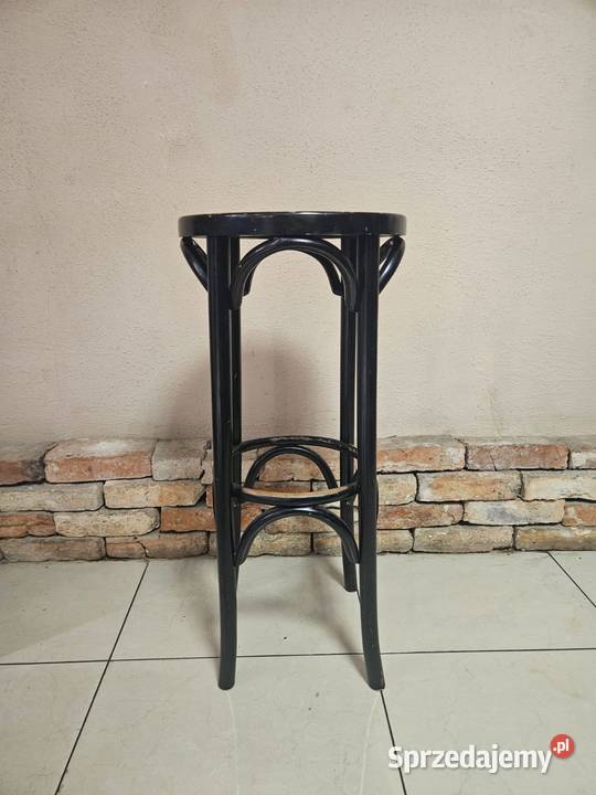 Czarny hoker barowy THONET ORYGNALNIE GIĘTE śląskie