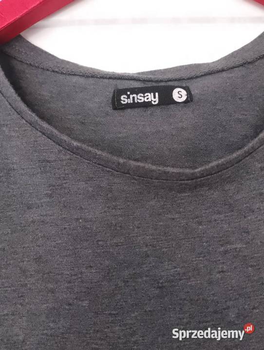 Szara prosta sukienka mini z rękawem 34 Moda i Styl dolnośląskie Wrocław