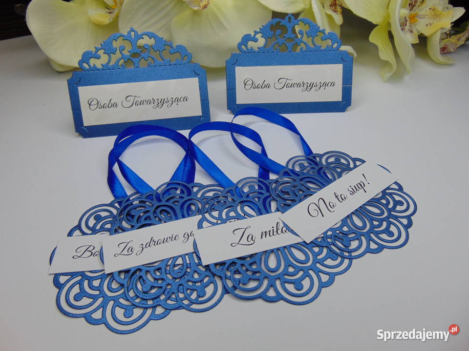 Szafirowe chabrowe zawieszki ażurowe na wódkę Jarosław