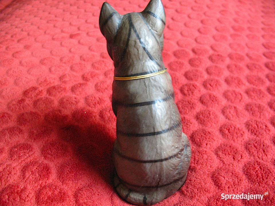 KOT pręgowany 17 x 9 x 7 Figurka Harvey Knox szary Siedlce