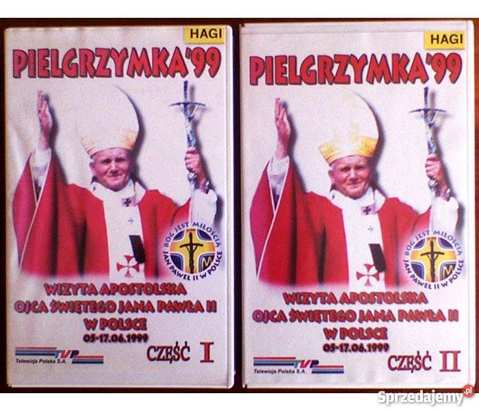 kasety vhs pielgrzymka Jana Pawła II Licheń Rzeszów