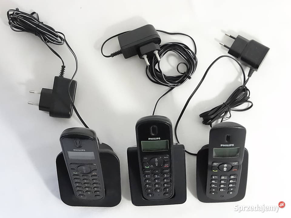 Słuchawki telefonów z ładowarkami Philips x3 Biłgoraj sprzedam