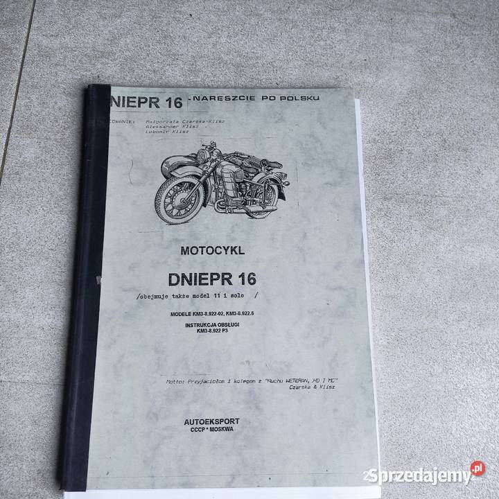 Dniepr MT 11 i MT16 instrukcje obsługi i katalog Pozostałe Dobrodzień sprzedam