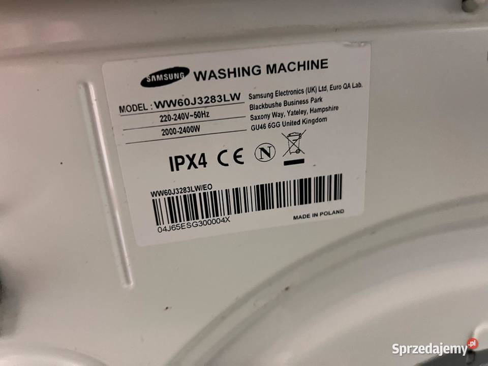 Pralka Samsung WW60J3283LW 6 1200 obrmin A Warszawa