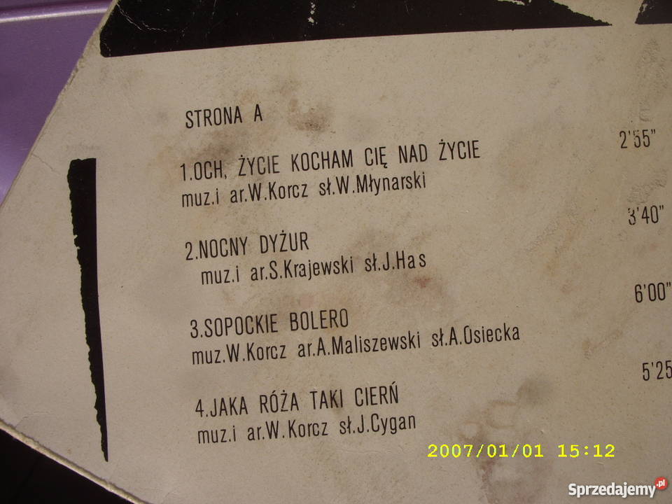 Ballada LP EDYTA GEPPERTOCH ZYCIE dolnośląskie Wołów