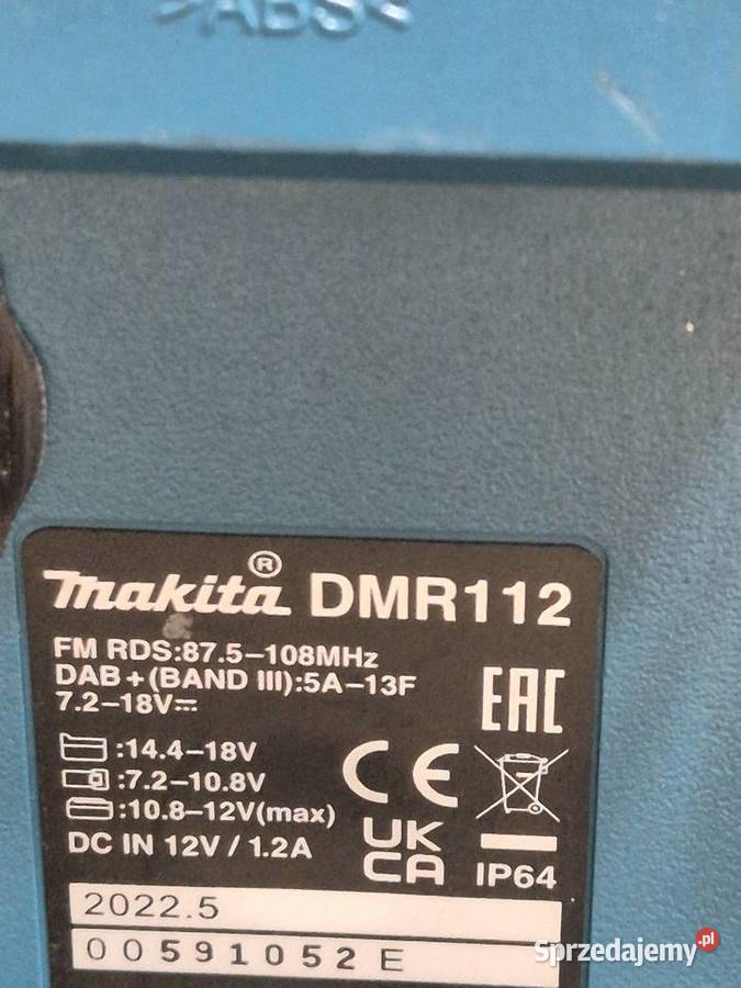 MAKITA Radio budowlane głośnik Bluetooth DAB AUX łódzkie