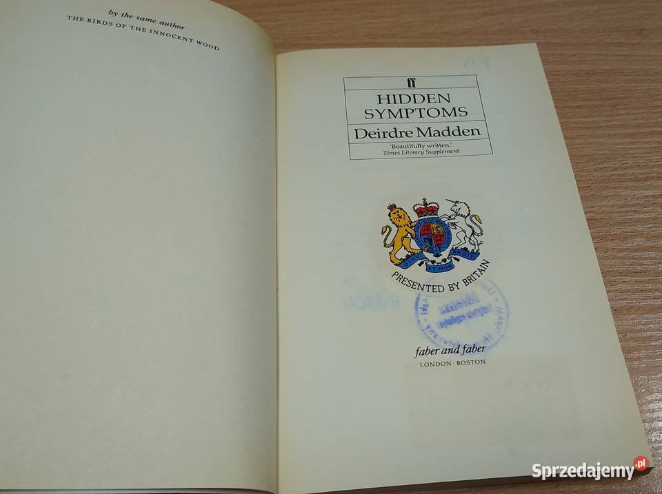 Hidden symptoms Deirdre Madden Gdańsk