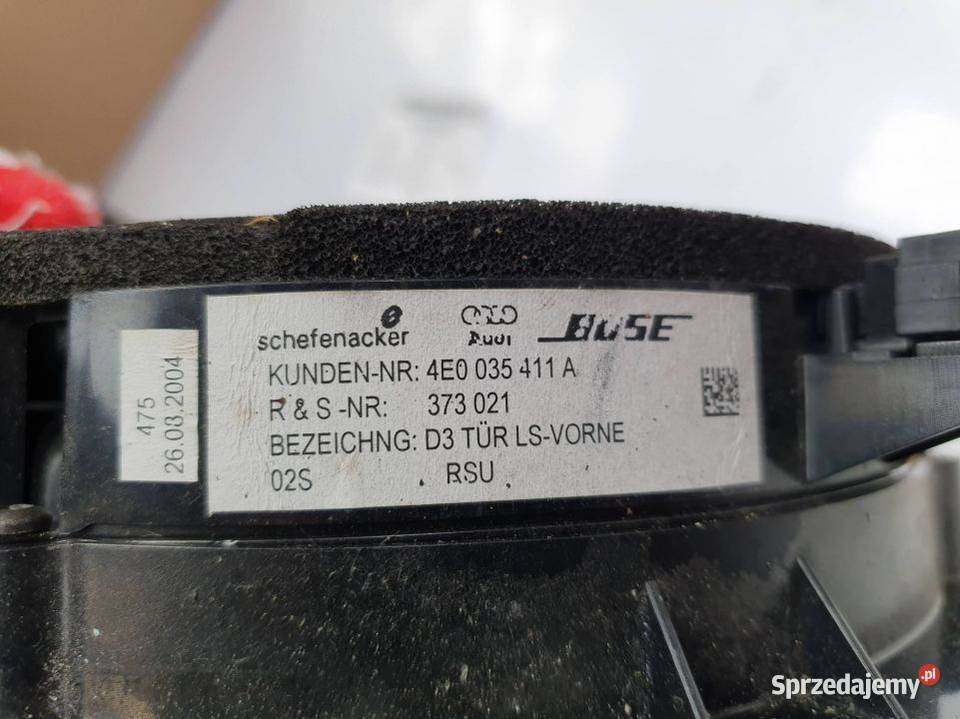 GŁOŚNIK AUDI A8 D3 4E0035411A kujawsko-pomorskie Lipno sprzedam