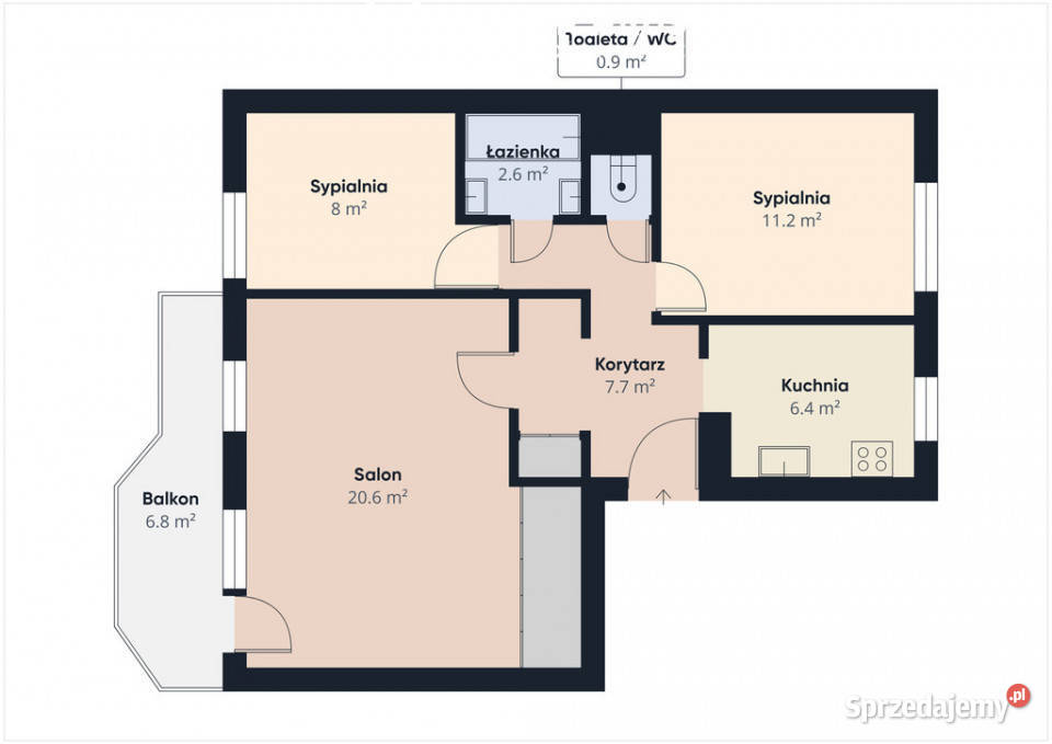 Trzypokojowe mieszkanie z wyposażeniem os piwnica warmińsko-mazurskie Ełk
