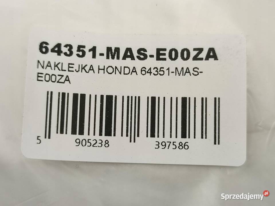 NAKLEJKA R BOCZEK LEWY HONDA CBR900RR FIREBLADE