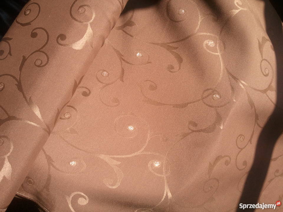 Tkanina zasłonowa dwustronna szer 145 zaslona beżowy mazowieckie