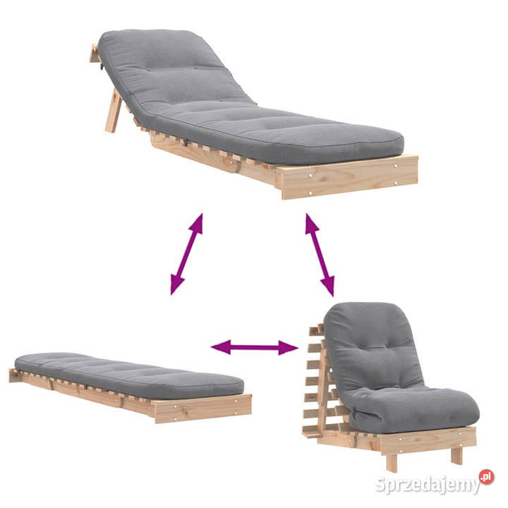 Sofa rozkładana futon z materacem 60x206x11 Warszawa sprzedam