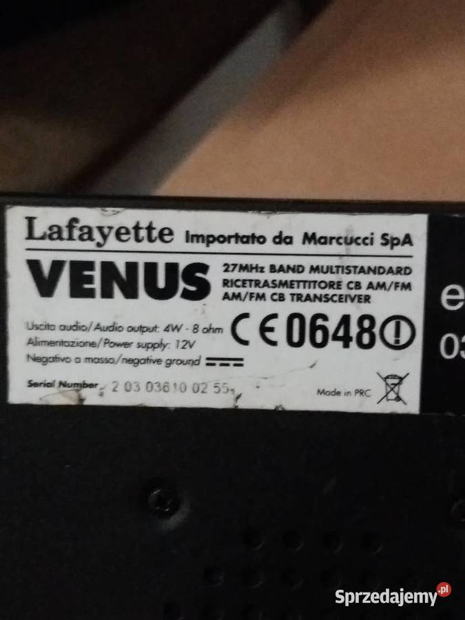 CB Radio Venus Lafayette Lafayette Ząbkowice Śląskie sprzedam