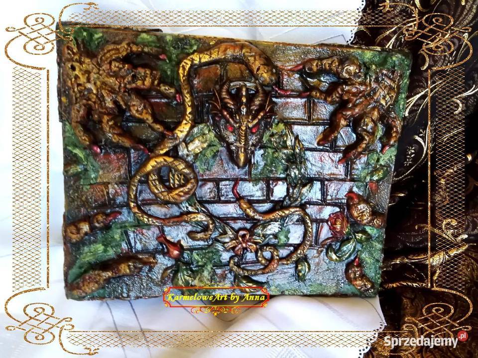 Szkatułka na biżuterię mixmedia rękodzieło Rękodzieło Warszawa sprzedam