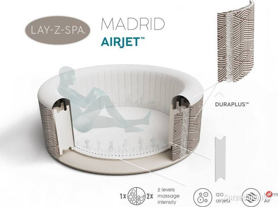 Jacuzzi ogrodowe Bestway 180x66 LayZSpa Madrid lubuskie Wschowa