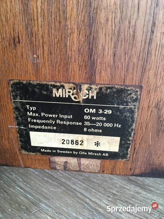Olle Mirsch 329 Panorama głośniki vintage