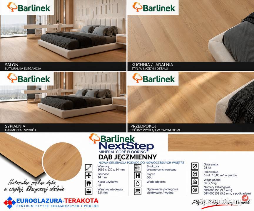podłoga mineralna winylova SPC barlinek dąb Gorzów Wielkopolski
