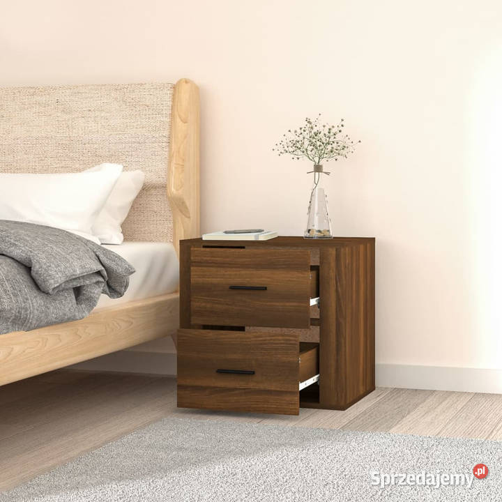 Wisząca szafka nocna brązowy dąb 50x36x47 mazowieckie Warszawa