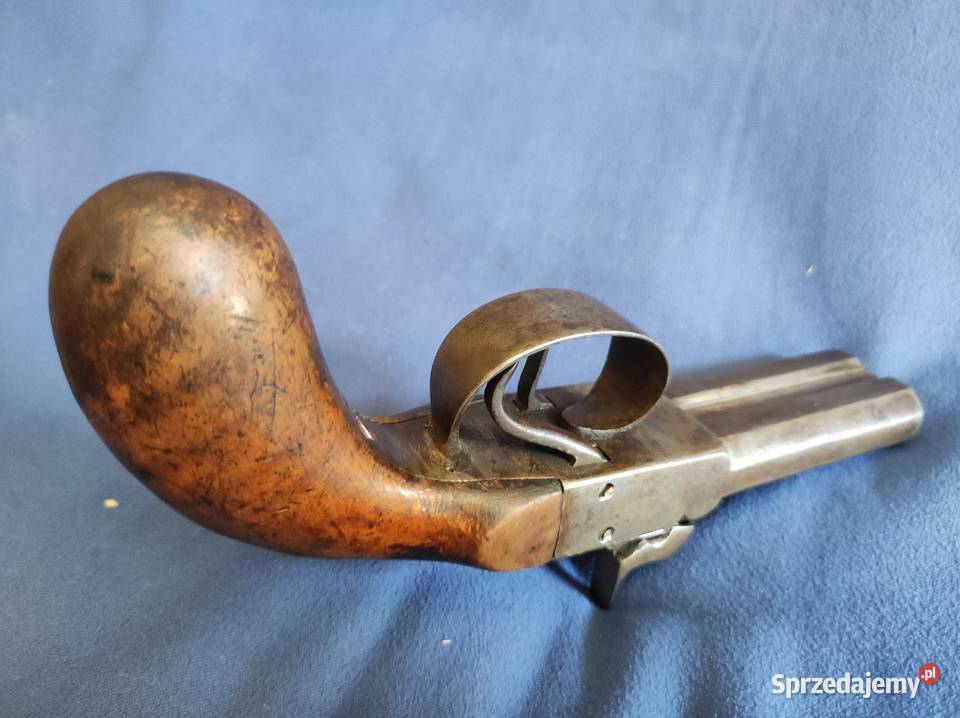 Pistolet kapiszon dwulufowy zabytek sprawny sprzedam