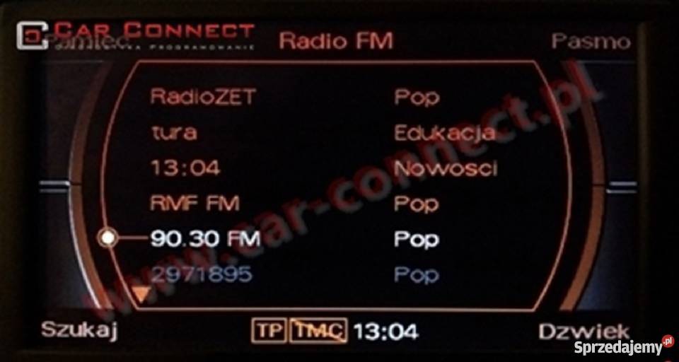 Audi polskie menu Warszawa Q5 A7 MMI RNSE A4 A6 mazowieckie auto tuning