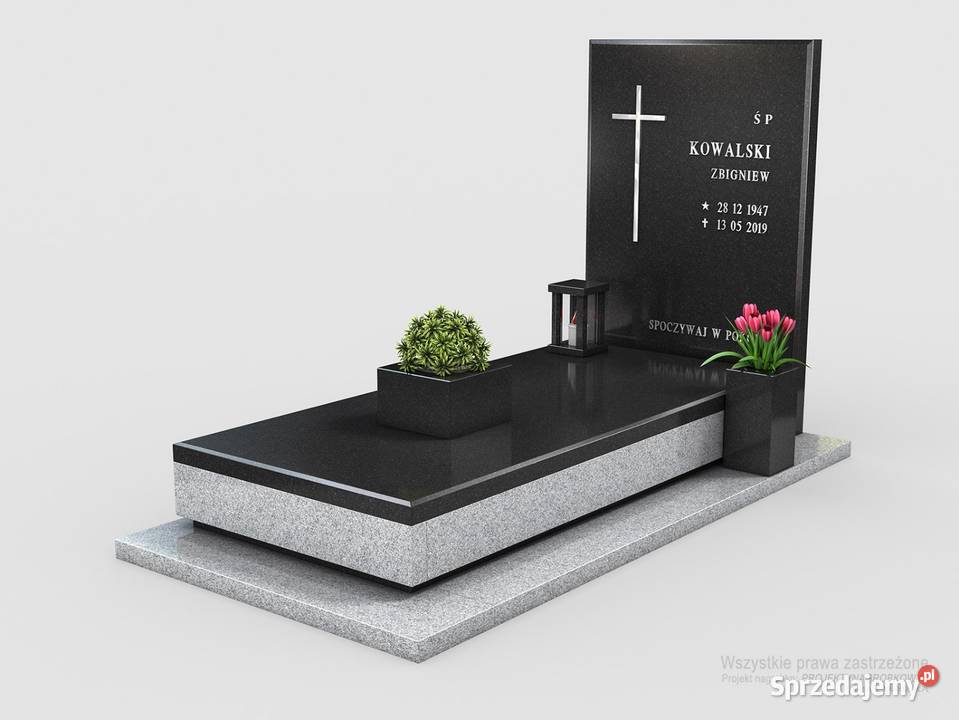 Nowoczesne nagrobki województwo łódzkie Piotrków Trybunalski