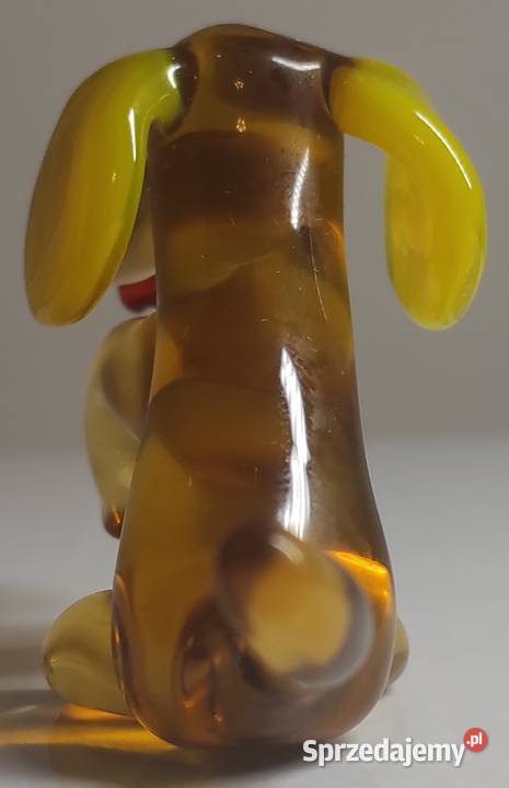 Szklany pies ze szkła kolorowy szkło artystyczne sprzedam