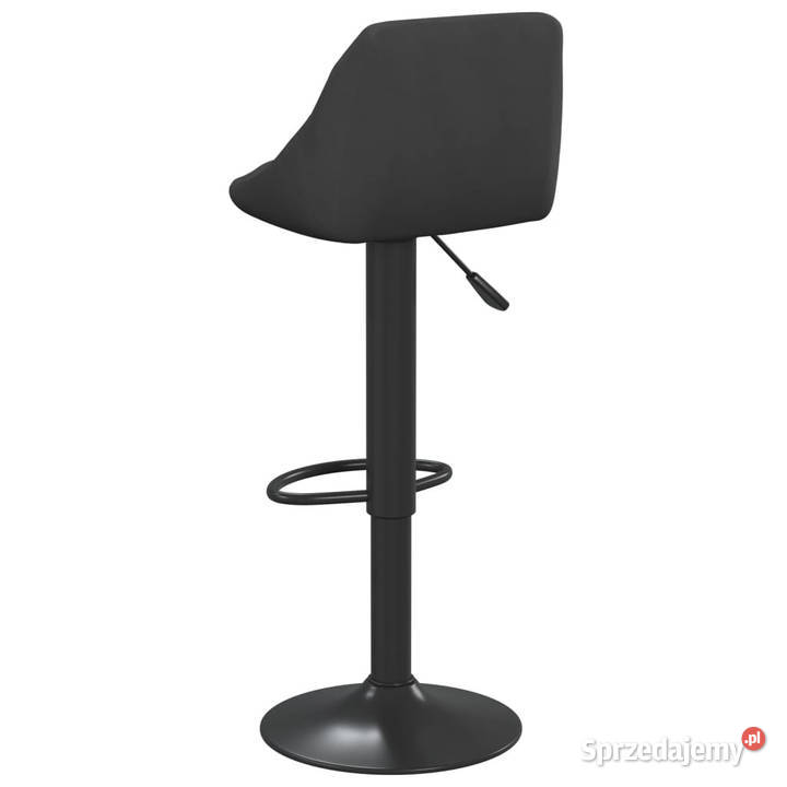 Stołek barowy czarny obity aksamitem WM335335 mazowieckie Warszawa