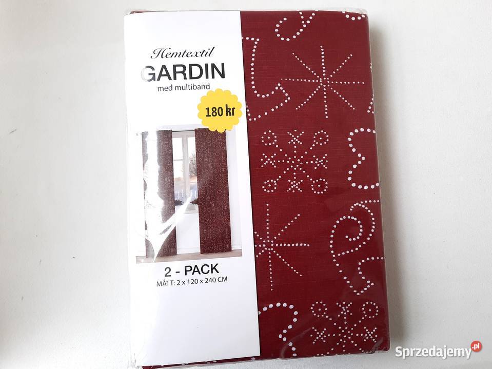 Firanka świąteczna 2 sztuki NOWE 120 x 240 Łódź