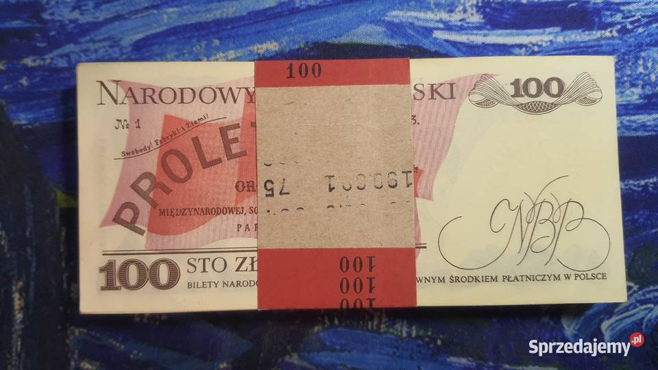 PACZKA 100 x 100 złotych 1986 UNC s MM mazowieckie Warszawa sprzedam