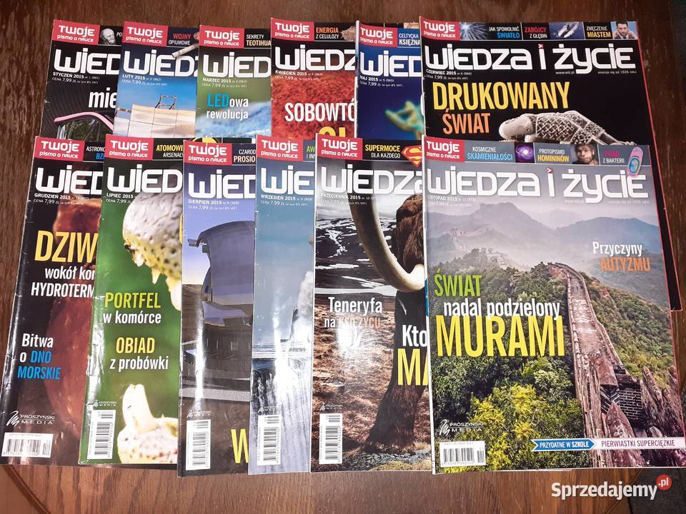 Zestaw czasopism Wiedza i Życie 20122018 i 2020 Rypin sprzedam